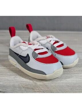 Nike Infant Unisex 3C Gray Red Blue Air Max Crib Sneakers Casual Shoes
